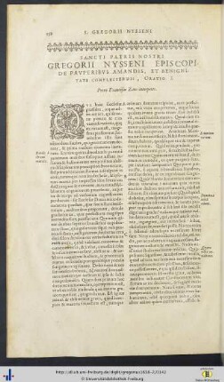 De pauperibus amandis et benignitate complectendis, Oratio 1 eod. interp.