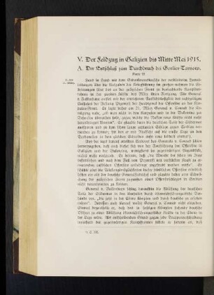 A. Der Entschluß zum Durchbruch bei Gorlice=Tarnow.