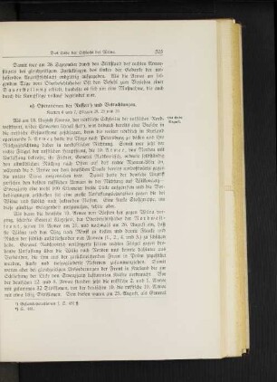 e) Operationen der Russen und Betrachtungen.