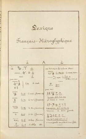 Lexique français-hiéroglyphique