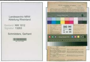 Entnazifizierung Gerhard Schmidders , geb. 03.08.1907 (Lebensmittelhaendler)