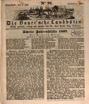 Bayerische Landbötin. 1837, 2