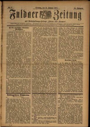 Ausgabe vom Dienstag, den 16. Februar 1897.