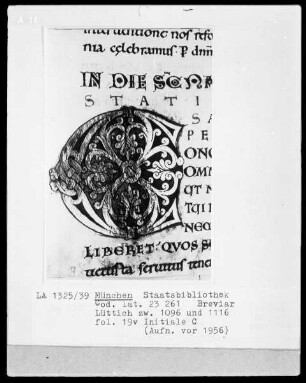 Sakramentar, Folio 208 (Blatt) — ---, Folio 208 (Blatt)Initiale C, Folio 19 verso