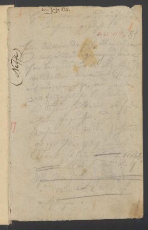 Konversationsheft 85 (Mitte März - ca. 23. März 1825)