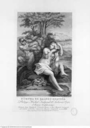Schola Italica Artis Pictoriae sive tabulae insigniores in romanis pinacothecis adservatae tabulis aere incisis nunc primum editae sumptibus Petri Pauli Montagnani-Mirabili Romae MDCCCVI, Tafel (36): Nympha ex balneo exausta