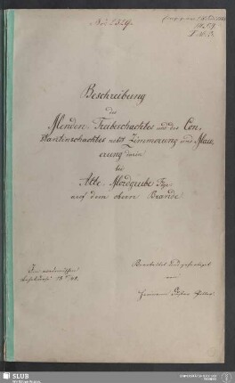 Beschreibung des Menden-Treibeschachtes und des Constantinschachtes nebst Zimmerung und Mauerung darin bei Alte-Mordgrube Fdgr: auf dem obern Brande - 18.7181 4.