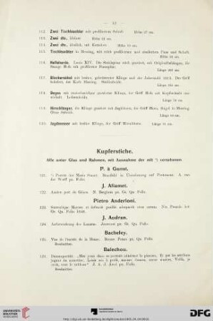 Kupferstiche (Nr. 121-171)
