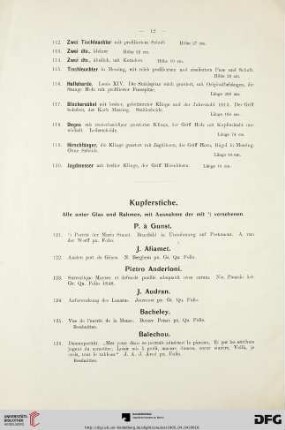 Kupferstiche (Nr. 121-171)