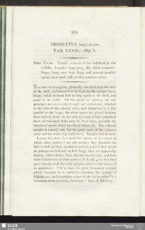 Productus longispinus. Tab. LXVIII. - Fig. 1