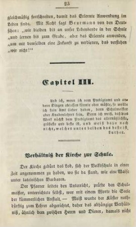 Capitel III. Verhältniß der Kirche zur Schule