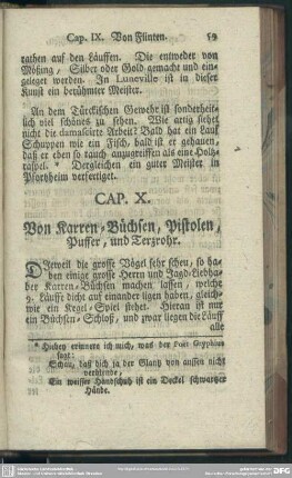 Cap. X. Von Karren-Büchsen, Pistolen, Puffver und Terzrohr