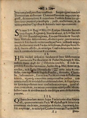 Foedus Sueco-Brandenburgicum ... : 1674 ictum