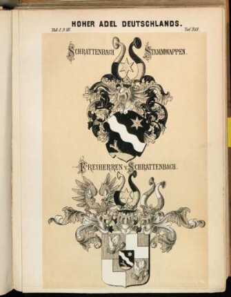 Taf. 318. Schrattenbach Stammwappen. - Freiherren v. Schrattenbach.