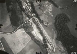 Dohna-Köttewitz. Ehemaliger Bahnhof Köttewitz am Ostufer der Müglitz neben dem Obstgarten des Wirtshauses Kux. Ansicht nach der Hochwasserkatastrophe 1927