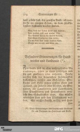 Besondere Erinnerungen für Handwerker und Landleute.