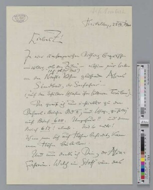 Brief an Ida Dehmel
