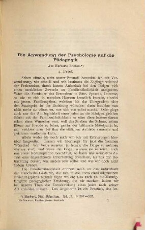 Psychologisches Lesebuch : Zsgest. mit Rücksicht auf pädagogische Verwertung