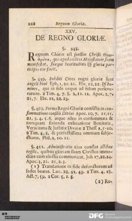 XXV. De Regno Gloriæ.
