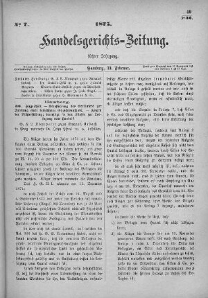 No. 7. 13. Februar 1875