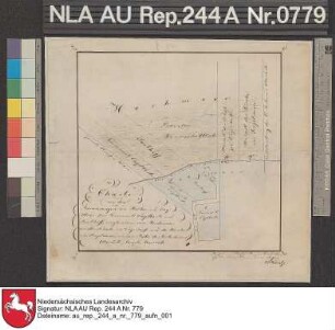 Einzelne Parzellen im Hoch- und Leegmoor bei ENGERHAFE und Siegelsum Kolorierte Zeichnung von C. E. Kuntze Papier Format 22,5x22,5 M unbekannt