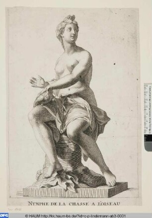 Nymphe mit Vogel