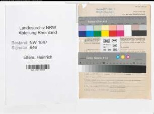 Entnazifizierung Heinrich Elfers , geb. 03.01.1892 (Baecker)