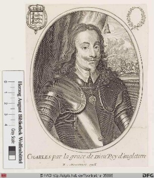 Bildnis Karl (Charles) I. (Stuart), König von England u. Schottland (reg. 1625-49)