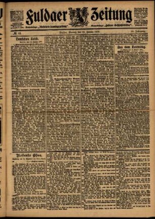 Ausgabe vom Sonntag, den 15. Januar 1905.