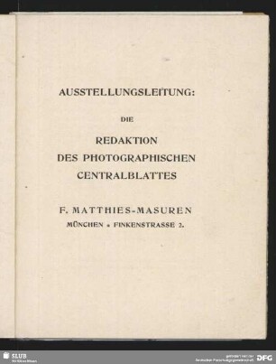 [Ausstellungsleitung]