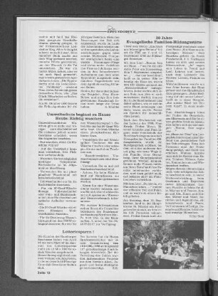 30 Jahre Evangelische Familien-Bildungsstätte