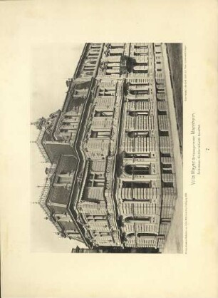 Tafel 7. Villa Mayer, Schlossgarten Mannheim. Architekten: Köchler & Karch