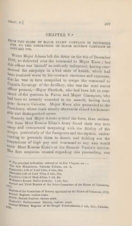 Chapter V. From the close of Major Adams' campaign in December 1763, to the conclusion of Major Munro's campaign in January 1765