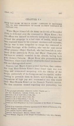 Chapter V. From the close of Major Adams' campaign in December 1763, to the conclusion of Major Munro's campaign in January 1765