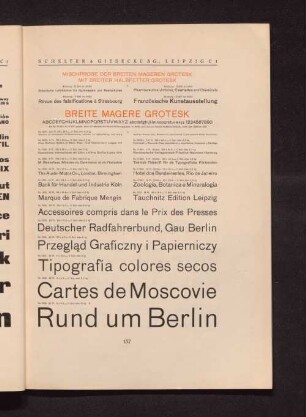 Mischprobe der breiten mageren Grotesk mit breiten Halbfetter Grotesk