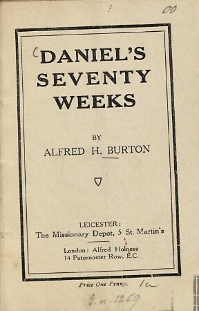 Daniel's seventy weeks