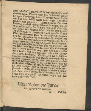 Alhie Loben die Juden von gebung des Gesetzes.
