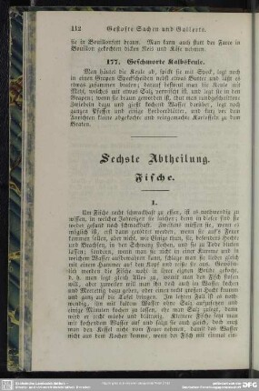 Sechste Abtheilung. Fische