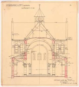 Dekanatskirche, Clerf (Clervaux): Querschnitt 1:50