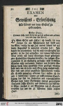 Examen oder Gewissens-Erforschung