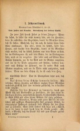 Die Fastenevangelien und das Leiden Christi : zum Vortrage im Gottesdienste der vierzigtägigen hl. Fastenzeit und zur Betrachtung für das christliche Volk