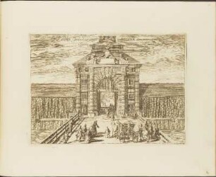 Kupferstich: Portae Gothoburgensis a Regina denominatae facies exterior
