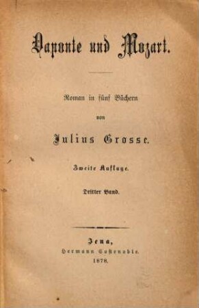 Daponte und Mozart : Roman in 5 Büchern. 3.