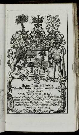 Herr Christian,[...] - Herr Ioh. Wilhelm Summermann[...]