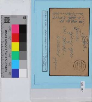 Privat-Feldpostbrief, Schiffsname/Landeinheit: Otto Wünsche, Feldpostnr. 53285; Frankatur, Mi.-Nr.: [Keine]; Poststempel: 14.3.45.-10; Nebenstempel: Dienststelle Feldpost-Nr. M 53285