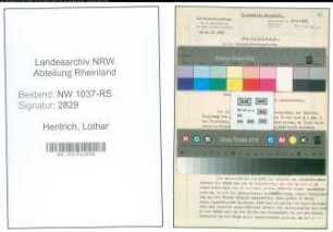 Entnazifizierung Lothar Hentrich , geb. 06.10.1910 (Staatsanwalt)