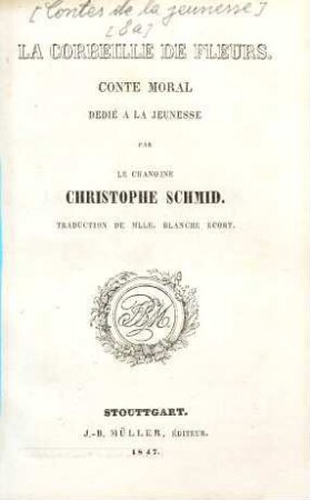 La corbeille de fleurs : conte moral