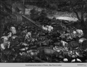 Einschiffung der Tiere in die Arche Noah