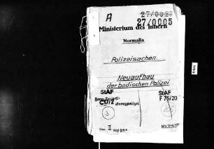 Neuaufbau der badischen Polizei