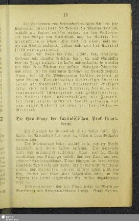 Die Grundlagen der kapitalistischen Produktionsweise